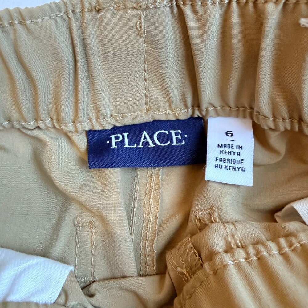 Children's Place Boys' Uniform Quick Dry Khaki Pull On Shorts size 6 - Picture 4 of 5
